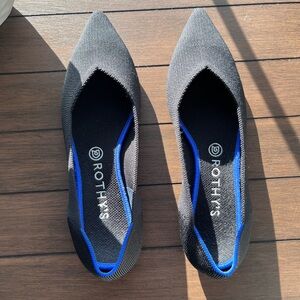 Rothy's Black The Point Flat 10.5 worn ONCE!!